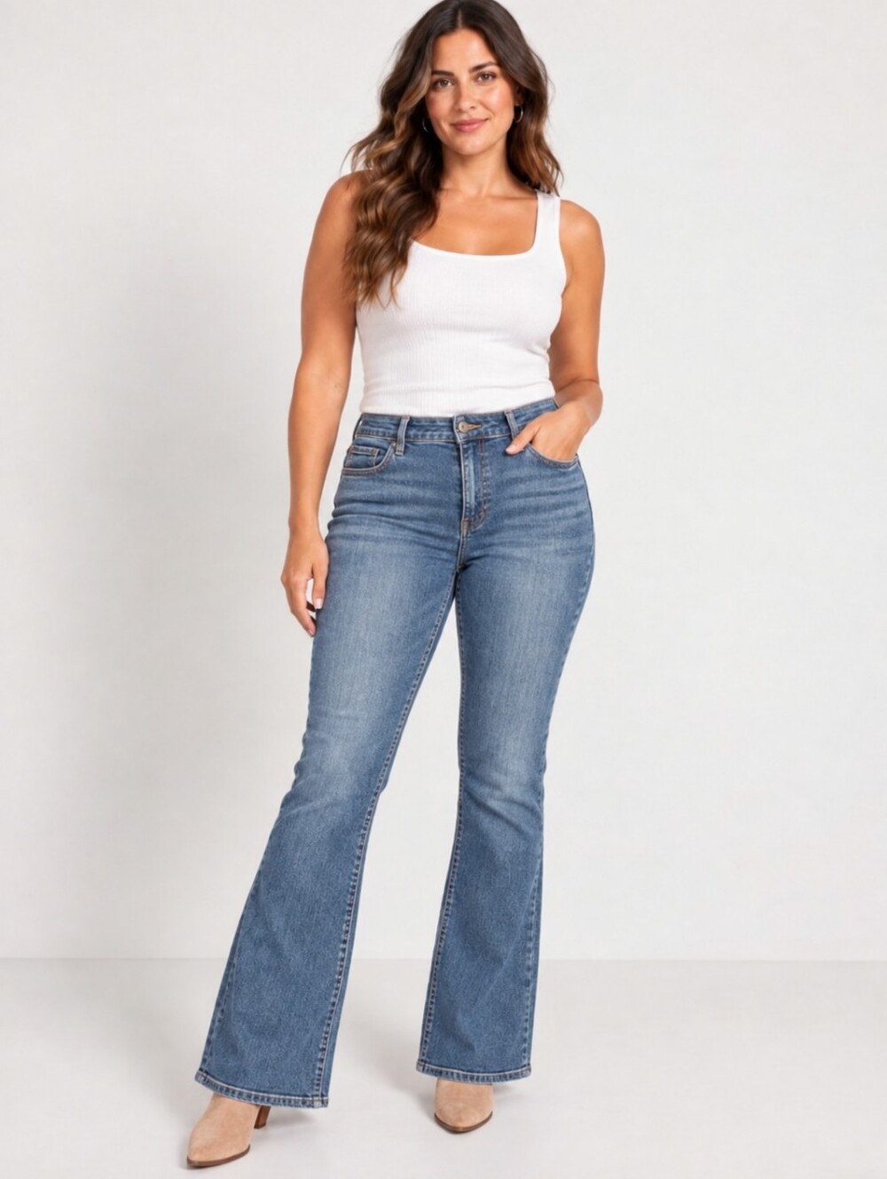 ❤️ ANN TAYLOR HIGH RISE SLIM BOOT BOOTCUT CURVY FIT JEANS, 14 (32)